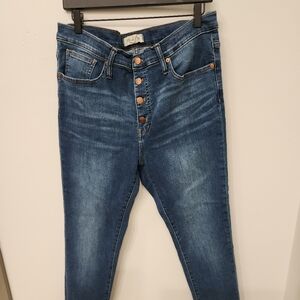 Madewell 9" Miderise Skinny Jeans Size 32